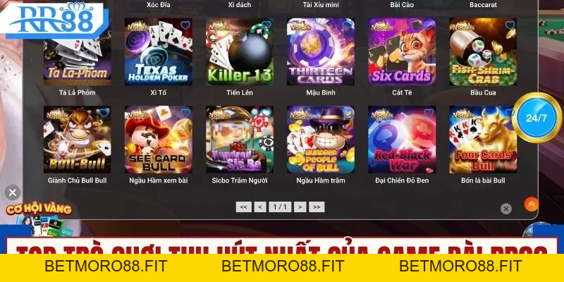 Game Bài RR88 - Khám Phá Sảnh Game Chất Lượng Hàng Đầu